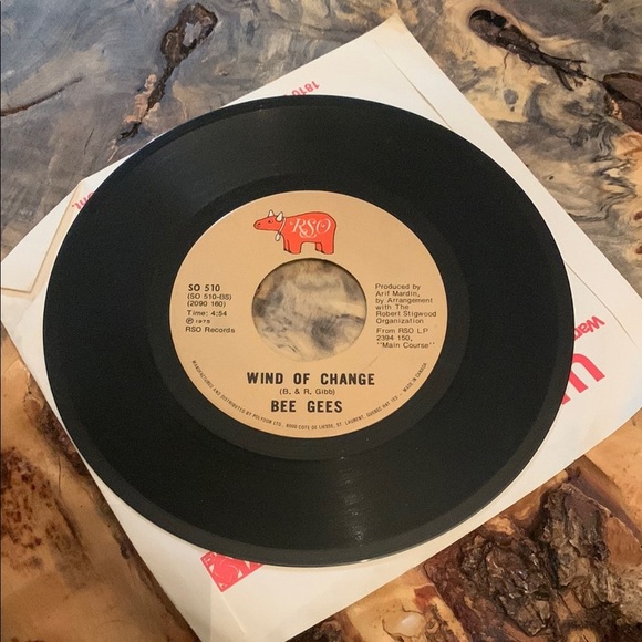 💥3/$20 Vintage RSO Vinyl Record - Wind of Change by Bee Gees - Picture 4 of 5